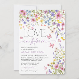 Invitación Amor en la flor de mariposa en flor