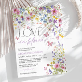 Invitación Amor en la flor de mariposa en flor