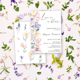 Invitación Amor en la flor floral ducha de novias