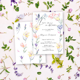 Invitación Amor en la flor floral ducha de novias