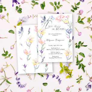 Invitación Amor en la flor floral ducha de novias