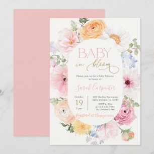 Invitación Amor en la floral de primavera en Bloom Chica de B