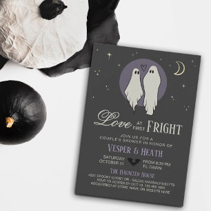 Invitación Amor en la primera ducha de la pareja de Halloween