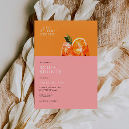 Invitación Amor en la primera ducha de novia moderna en Sprit