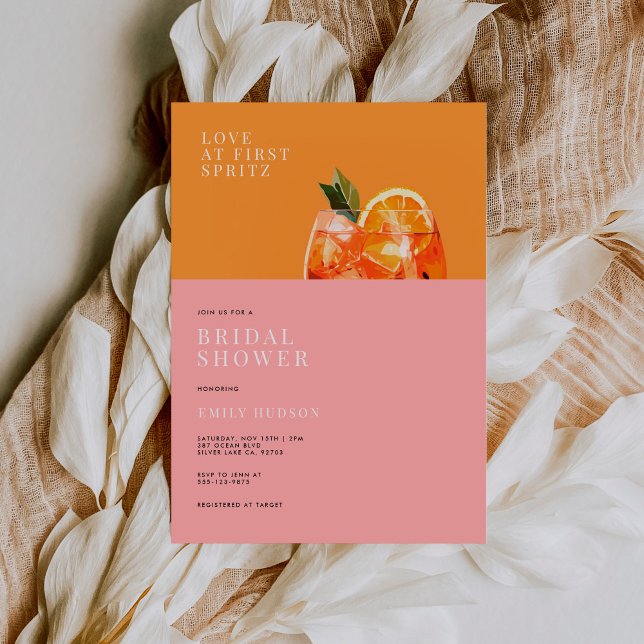 Invitación Amor en la primera ducha de novia moderna en Sprit (Subido por el creador)