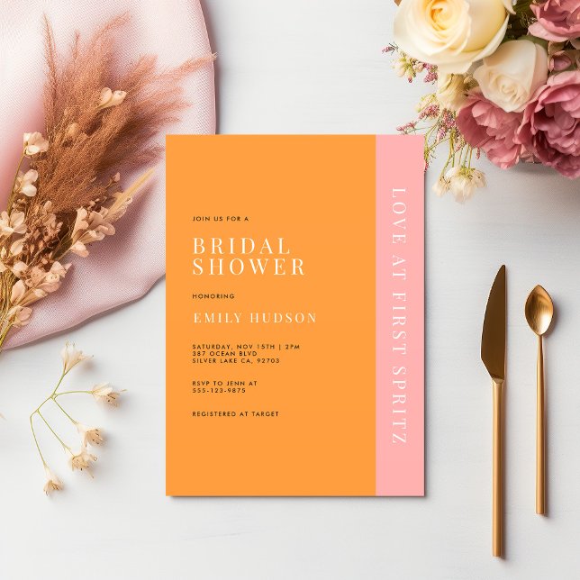 Invitación Amor en la primera ducha de novia moderna en Sprit (Subido por el creador)