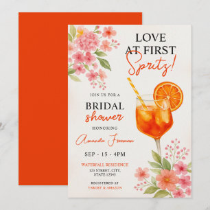 Invitación Amor en la primera ducha de novias en Spritz
