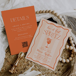 Invitación Amor en la primera ducha espriza doble lateral de