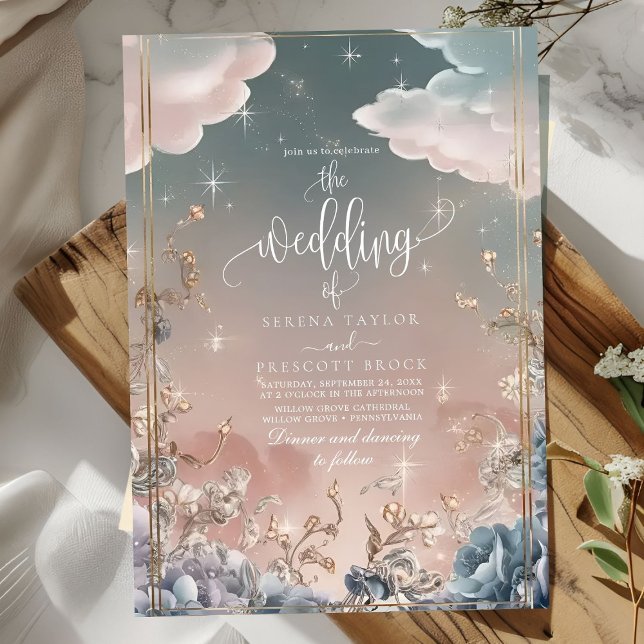 Invitación Amor en las parkles de aire y Boda de florals (Subido por el creador)