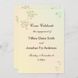 Invitación Amor en Laurels Compromiso Texto grande