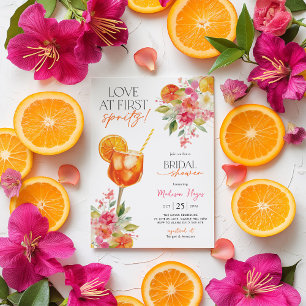 Invitación Amor en primer Spritz Bridal Shower Citrus Aperol