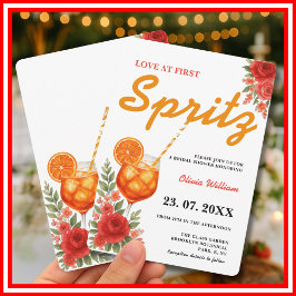 Invitación Amor en primera ducha de Naranja de Citrus Spritz
