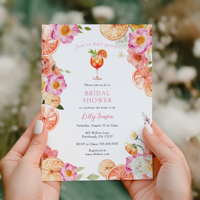 Invitación Amor en primera espritz, brillante ducha de novia (Subido por el creador)
