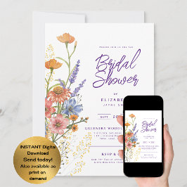 Invitación Amor en verano florín Boho Floral Shower