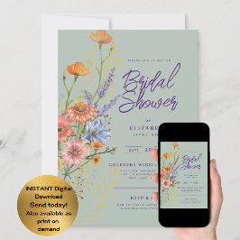 Invitación Amor en verano florín Boho Floral Shower