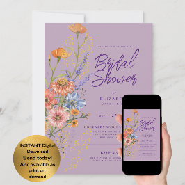 Invitación Amor en verano florín Boho Floral Shower