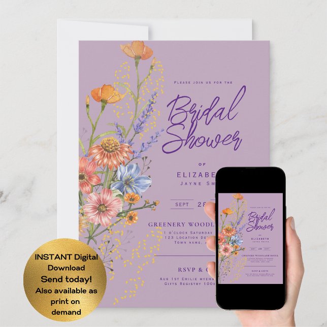 Invitación Amor en verano florín Boho Floral Shower (Subido por el creador)