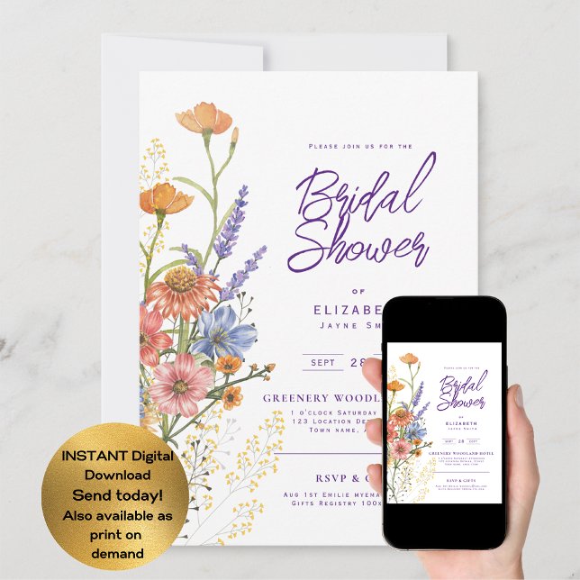 Invitación Amor en verano florín Boho Floral Shower (Subido por el creador)