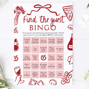 Invitación Amor Encuentra al Invitado Bingo Juego de Despedid
