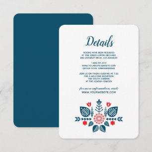 Invitación Amor Escandinavo Detalles de los invitados a la