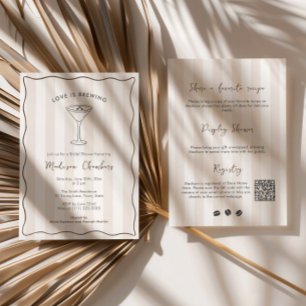 Invitación Amor está preparando Brindis de Ducha de Novia de 