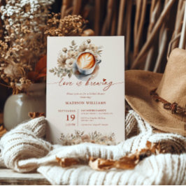 Invitación Amor está preparando la ducha nupcial Café & Flora