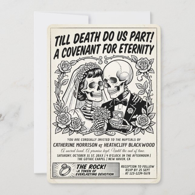 Invitación Amor Eterno - Gaceta de Boda Matrimonio (Anverso)