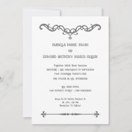 Invitación Amor Eterno simplemente Bella y Edward Boda