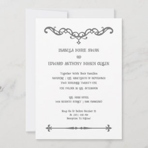 Invitación Amor Eterno simplemente Bella y Edward Boda