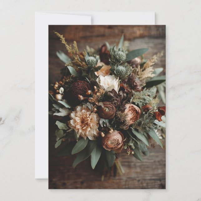 Invitación Amor Evergreen | Wild Grace (Anverso)