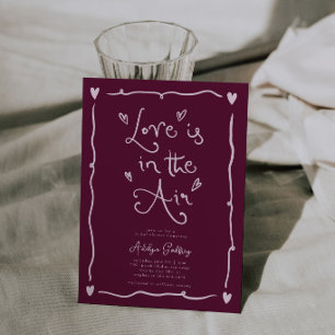 Invitación Amor extravagante está en el aire Desayuno nupcial