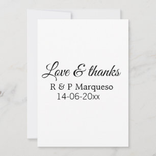 Invitación Amor & gracias agregar nombre de la pareja boda ag