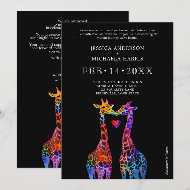 Invitación 🌈❤️ Amor LGBTQ Sin Límites (Anverso / Reverso)
