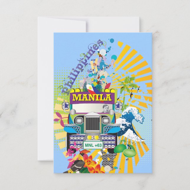 Invitación Amor Manila, Filipinas invita (Anverso)