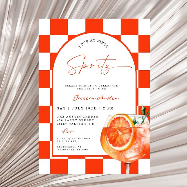 Invitación Amor Moderno a Primera Rociada Despedida de Solter (Subido por el creador)