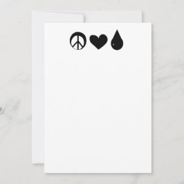 Invitación Amor por la paz y notecas del calostro