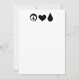 Invitación Amor por la paz y notecas del calostro