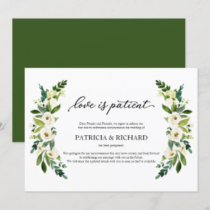 Invitación Amor por la vegetación es paciente Aplazamiento de