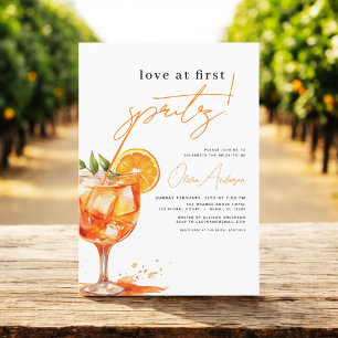 Invitación Amor por primera ducha de Naranjas en Spritz