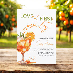 Invitación Amor por primera ducha de Naranjas en Spritz