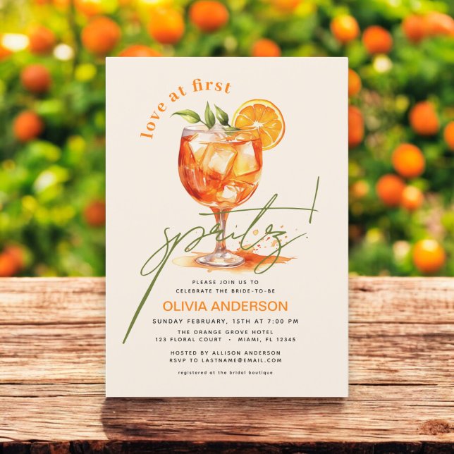 Invitación Amor por primera ducha de Naranjas en Spritz (Subido por el creador)