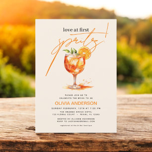 Invitación Amor por primera ducha de Naranjas en Spritz