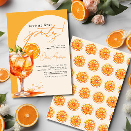 Invitación Amor por primera ducha de Naranjas en Spritz