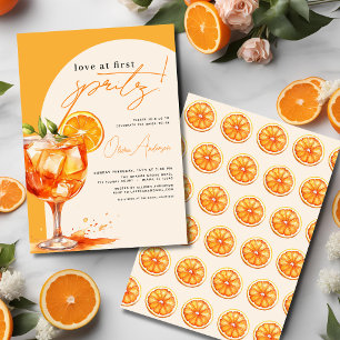 Invitación Amor por primera ducha de Naranjas en Spritz
