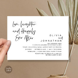 Invitación Amor, risa y felices para siempre, fuga