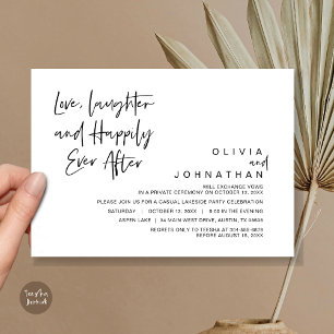 Invitación Amor, risa y felices para siempre, fuga