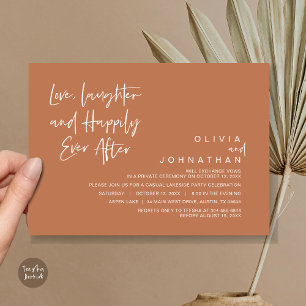 Invitación Amor, risas y felicidad después, Elopement I