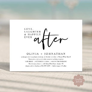 Invitación Amor, Risas Y Feliz Desde La Recepción