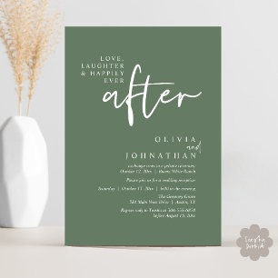 Invitación Amor, Risas Y Feliz Desde La Recepción