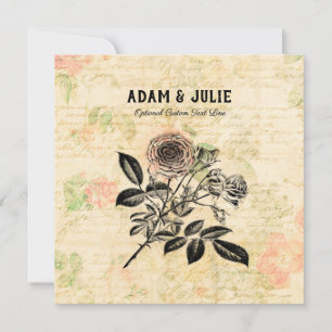 Invitación Amor Romántico Aniversario de Boda o Día de San Va